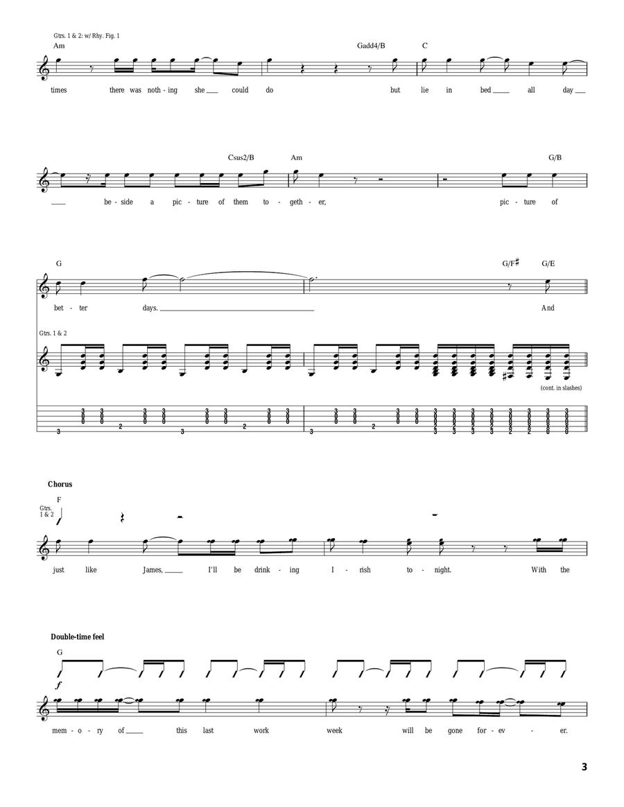 Pints Of Guinness Makes You Strong Acoustic Guitar scores gallery preview page 3