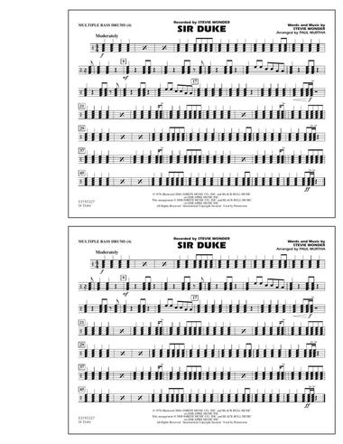 Sir Duke - Multiple Bass Drums