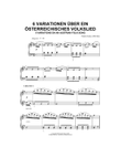 Six Variations On An Austrian Folk Song
