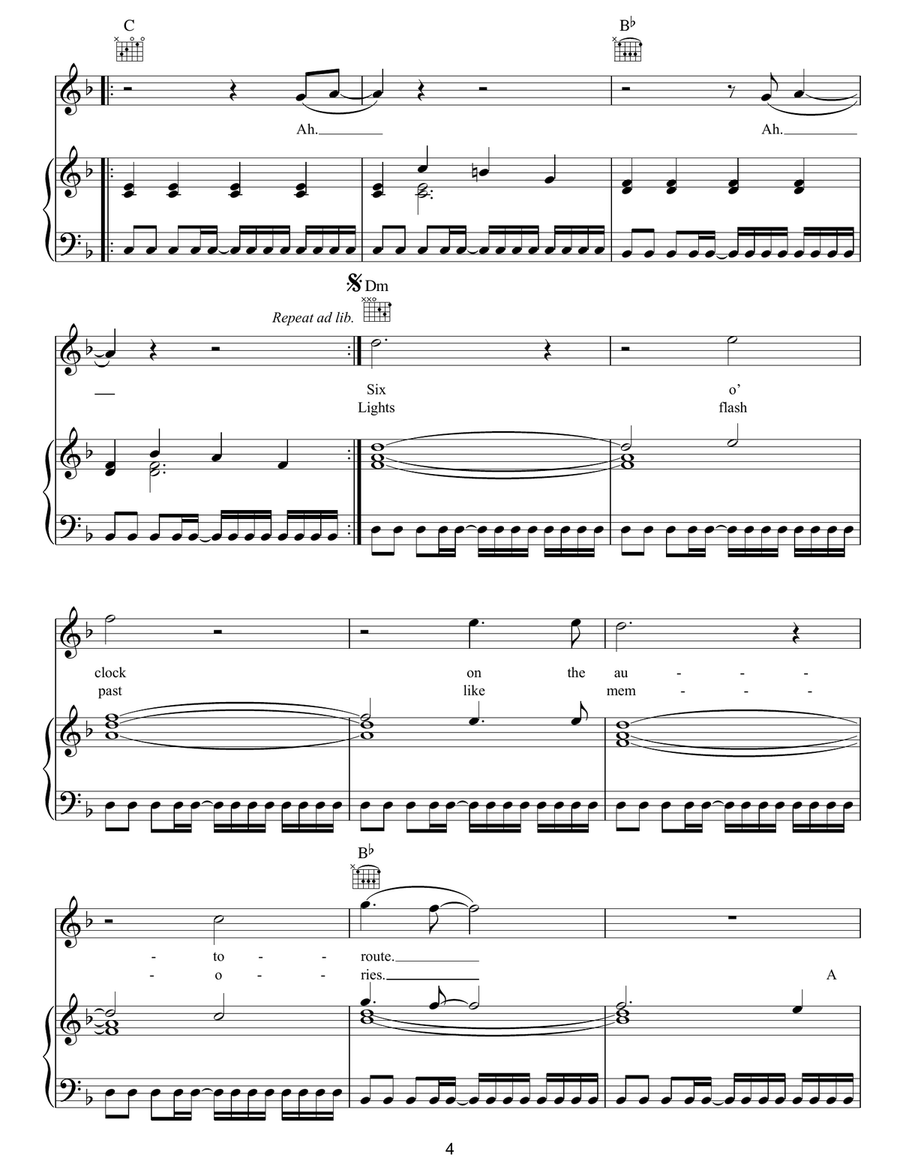 Fez-Being Born Fez-Being Born Piano, Vocal, Guitar scores gallery preview page 4