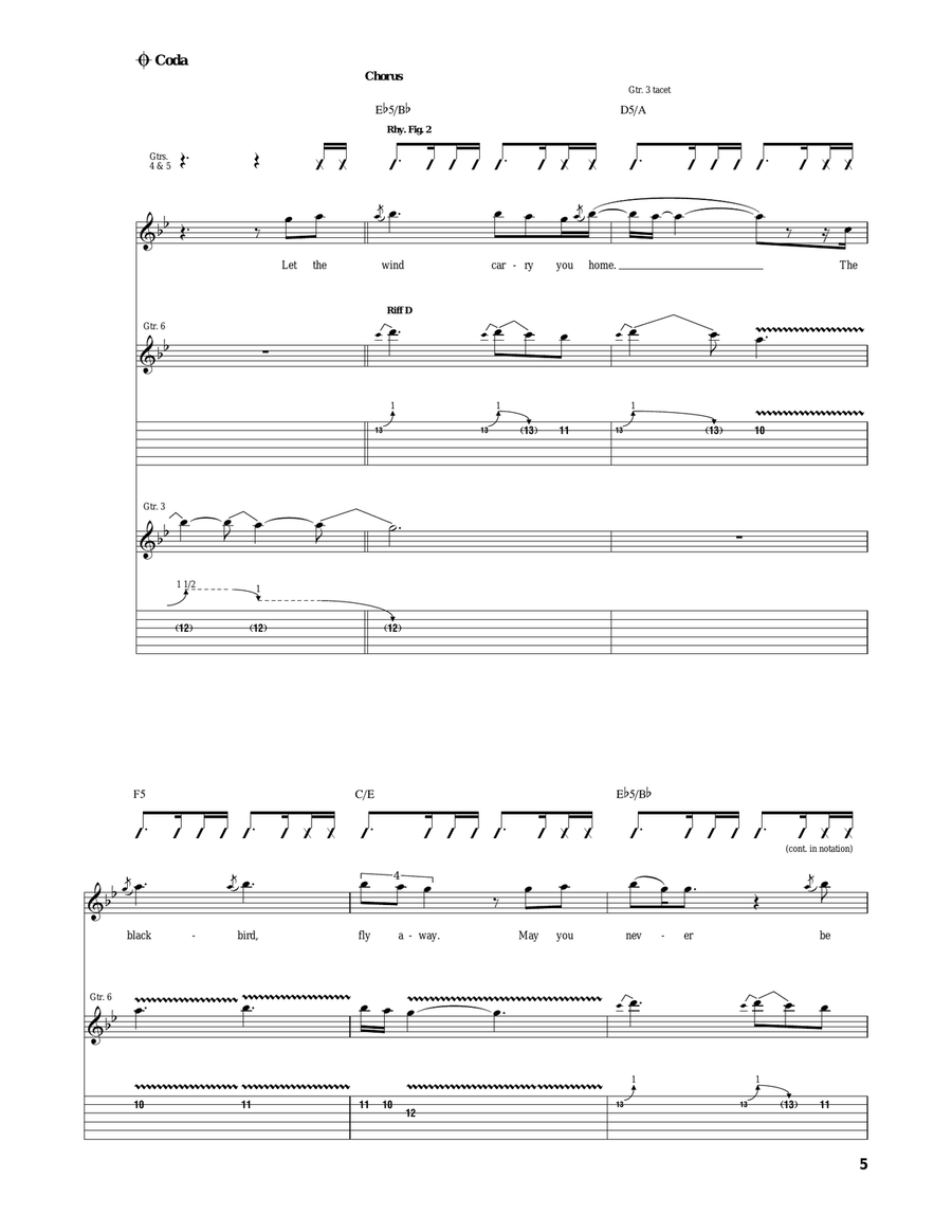 Blackbird Blackbird Acoustic Guitar scores gallery preview page 5