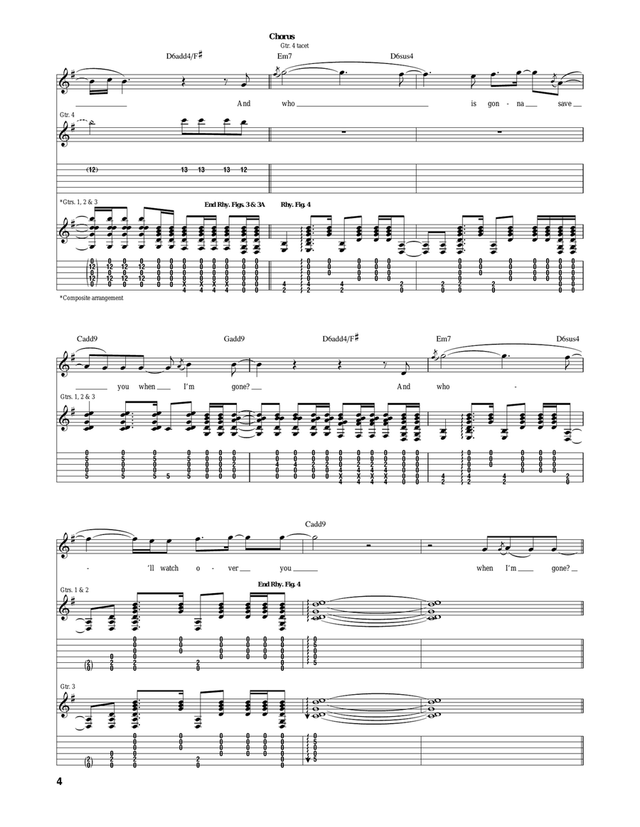 Watch Over You Watch Over You Acoustic Guitar scores gallery preview page 4