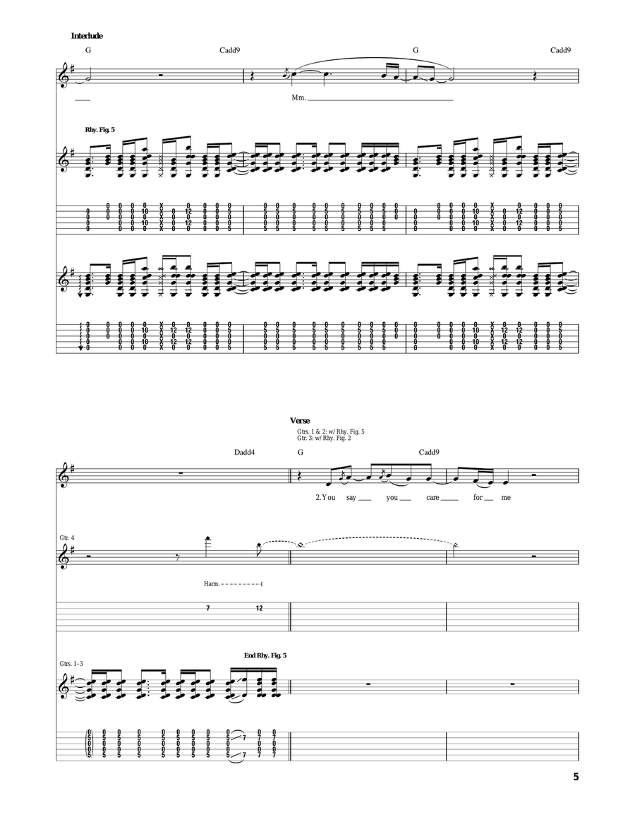 Watch Over You Watch Over You Acoustic Guitar scores gallery preview page 5