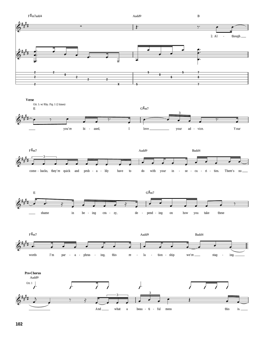 A Beautiful Mess A Beautiful Mess Acoustic Guitar scores gallery preview page 5