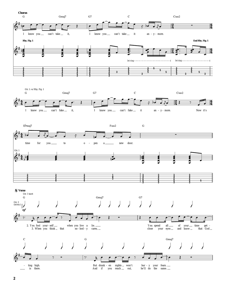 A New Door A New Door Acoustic Guitar scores gallery preview page 2