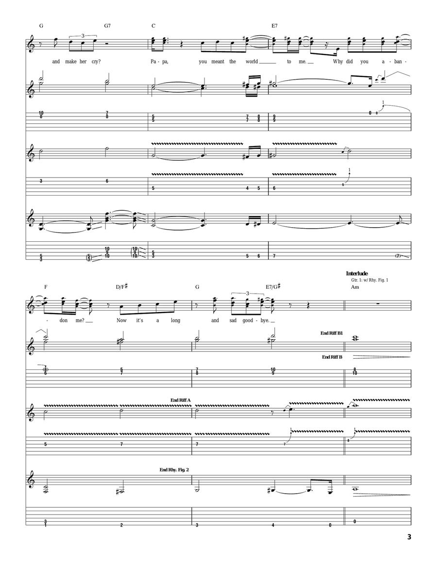 A Long And Sad Goodbye A Long And Sad Goodbye Acoustic Guitar scores gallery preview page 3
