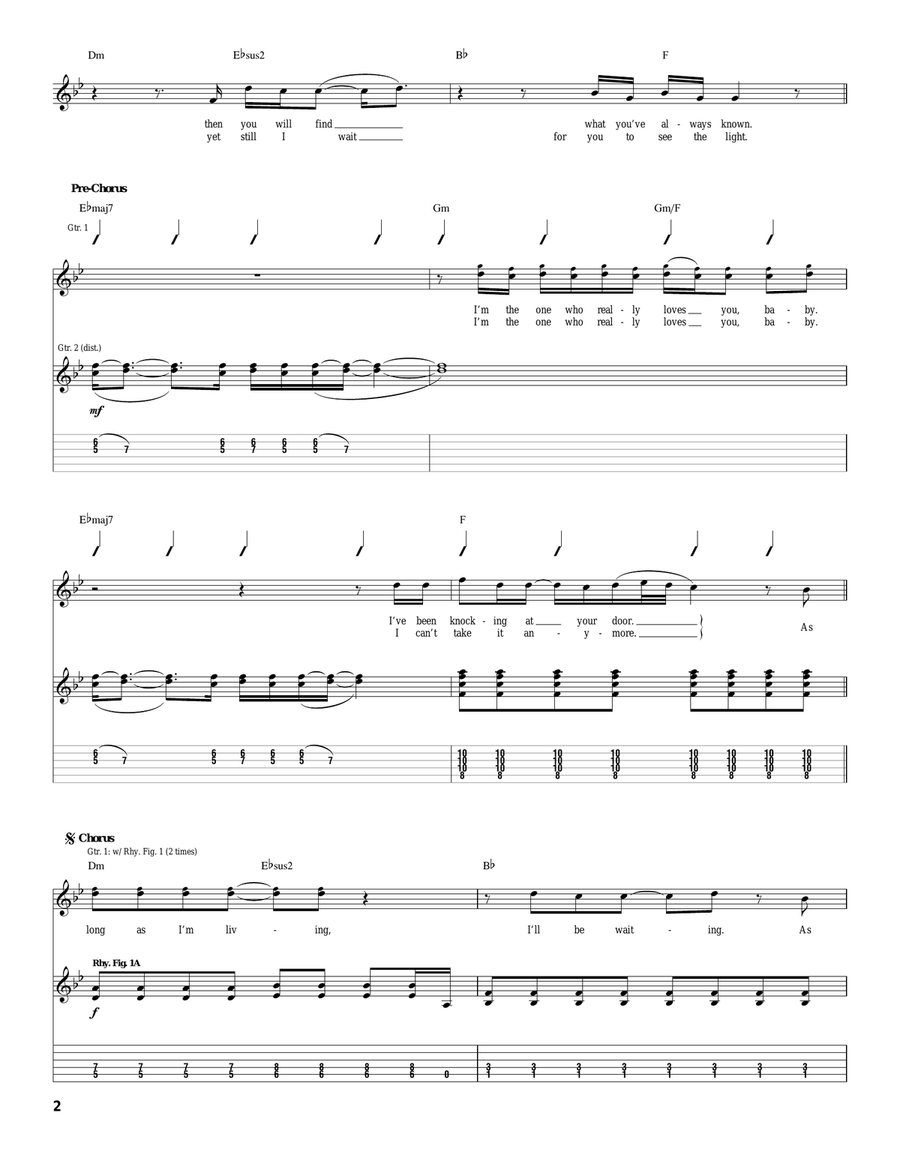 I'll Be Waiting I'll Be Waiting Acoustic Guitar scores gallery preview page 2