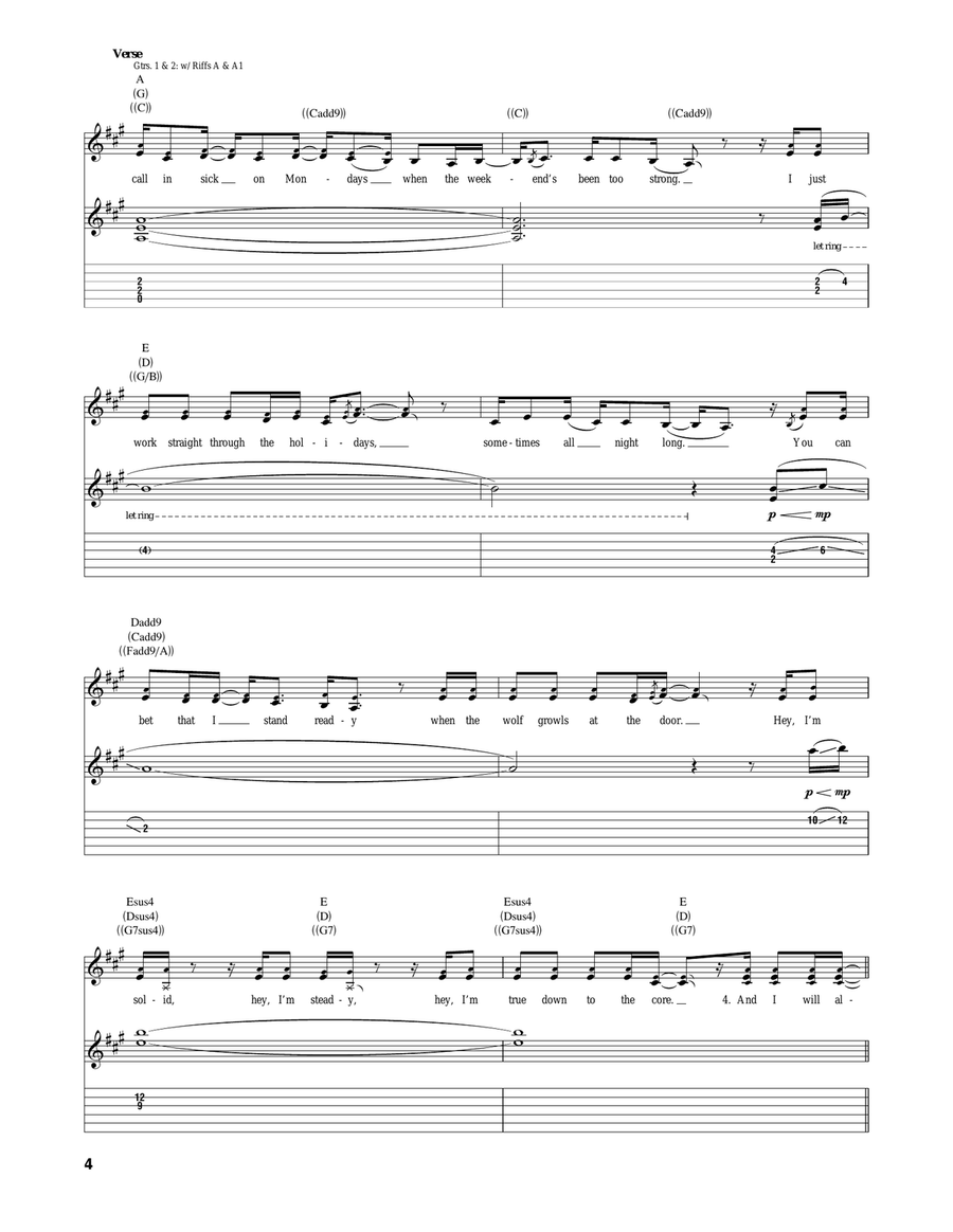 American Soldier American Soldier Acoustic Guitar scores gallery preview page 4