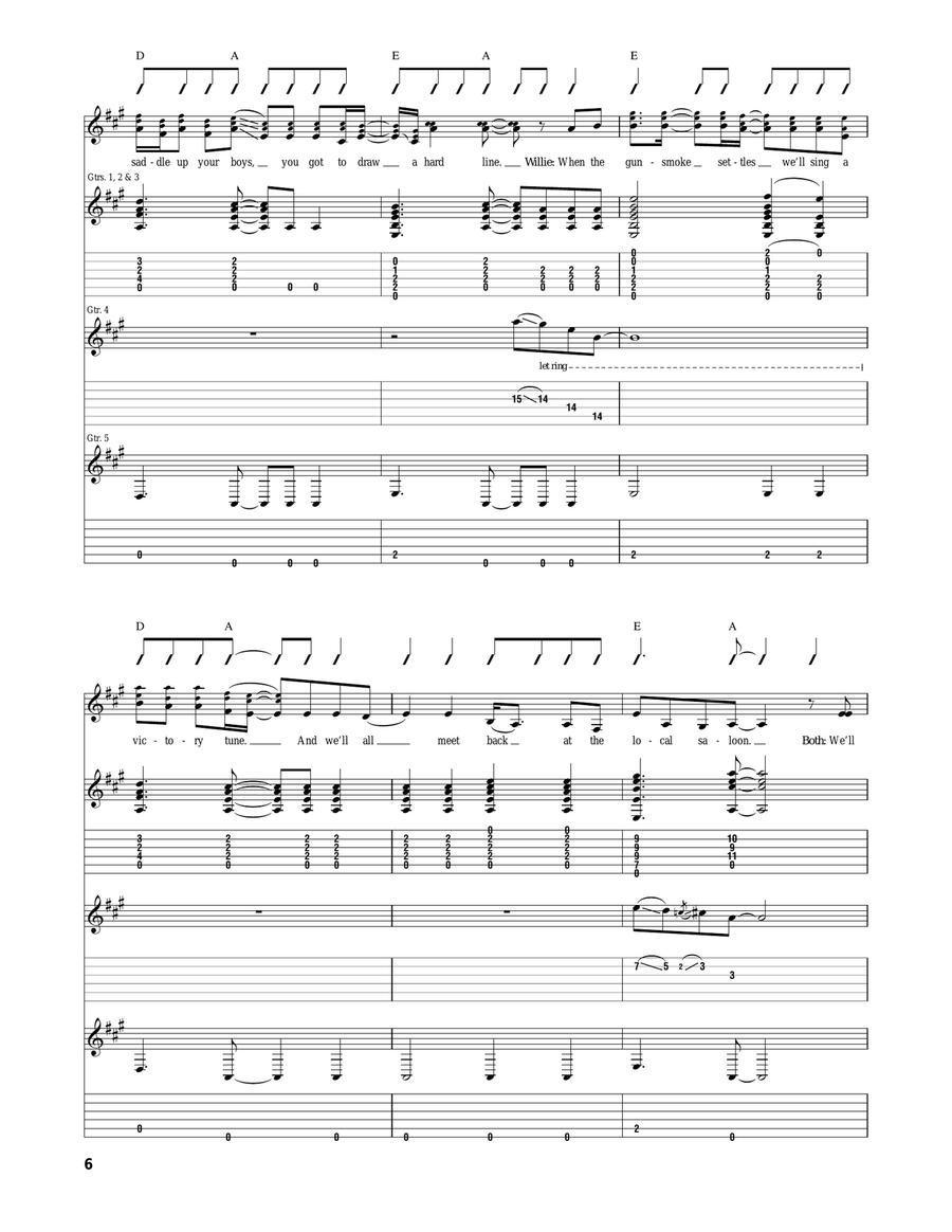 Beer For My Horses Beer For My Horses Acoustic Guitar scores gallery preview page 6