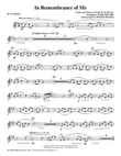 In Remembrance Of Me - Clarinet