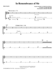 In Remembrance Of Me - Percussion