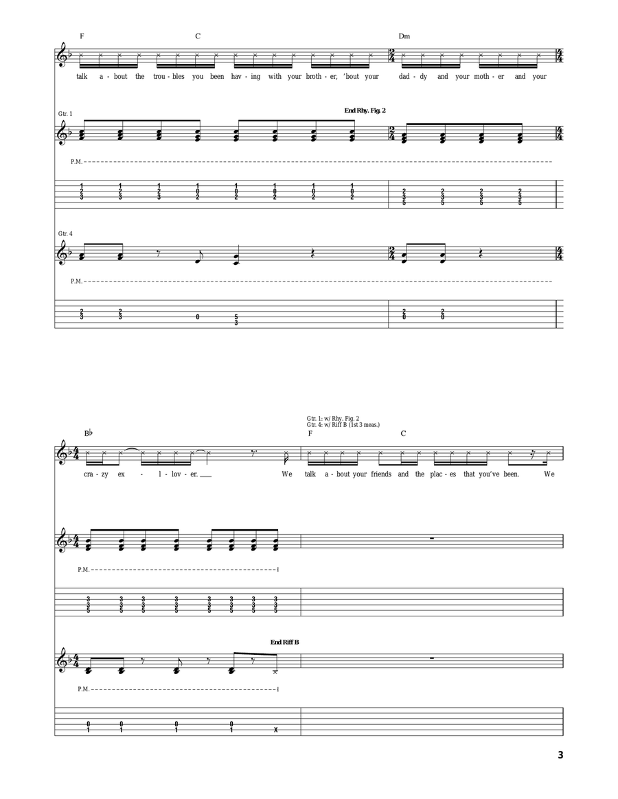I Wanna Talk About Me I Wanna Talk About Me Acoustic Guitar scores gallery preview page 3