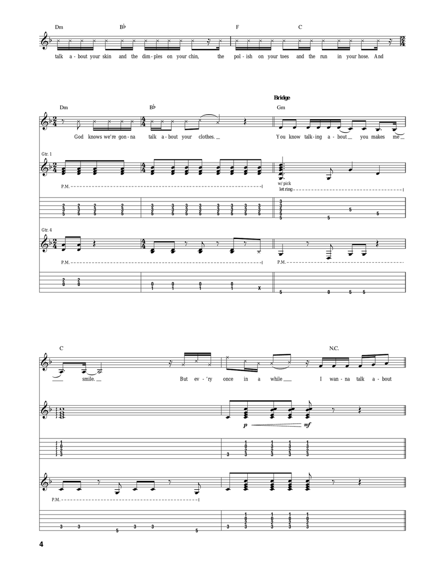 I Wanna Talk About Me I Wanna Talk About Me Acoustic Guitar scores gallery preview page 4