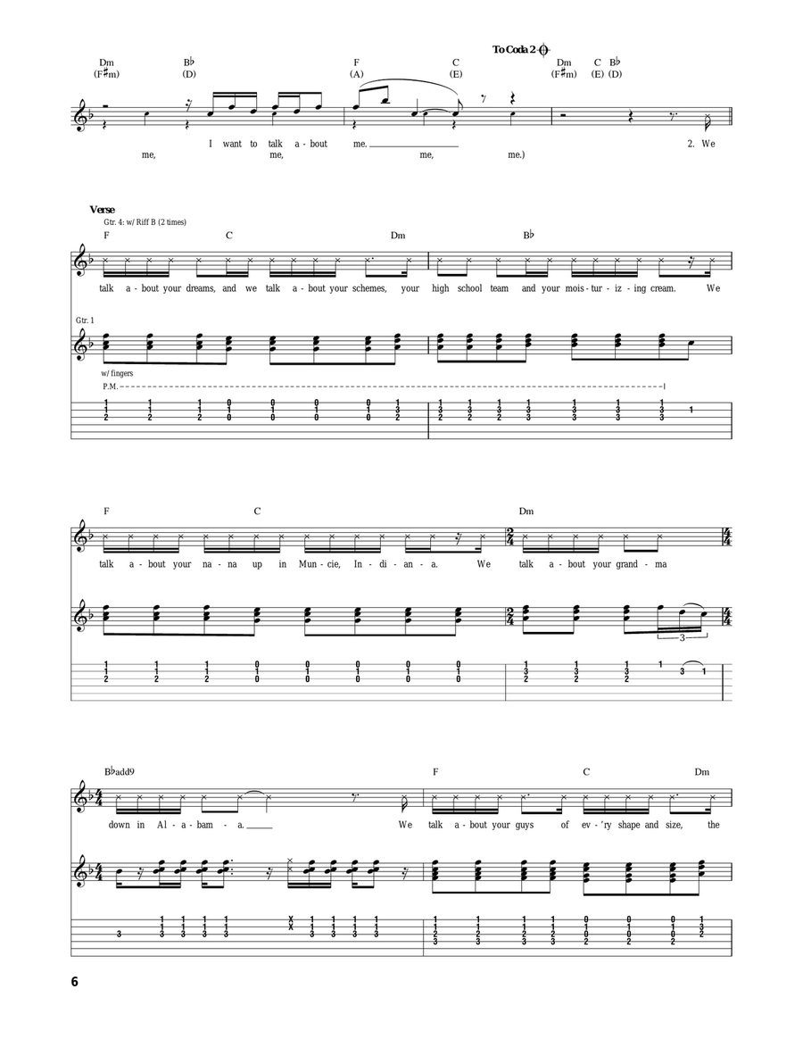 I Wanna Talk About Me I Wanna Talk About Me Acoustic Guitar scores gallery preview page 6