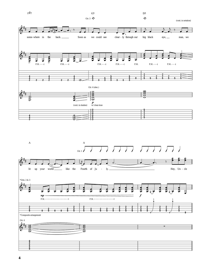 Courtesy Of The Red, White And Blue (The Angry American) Acoustic Guitar scores gallery preview page 4