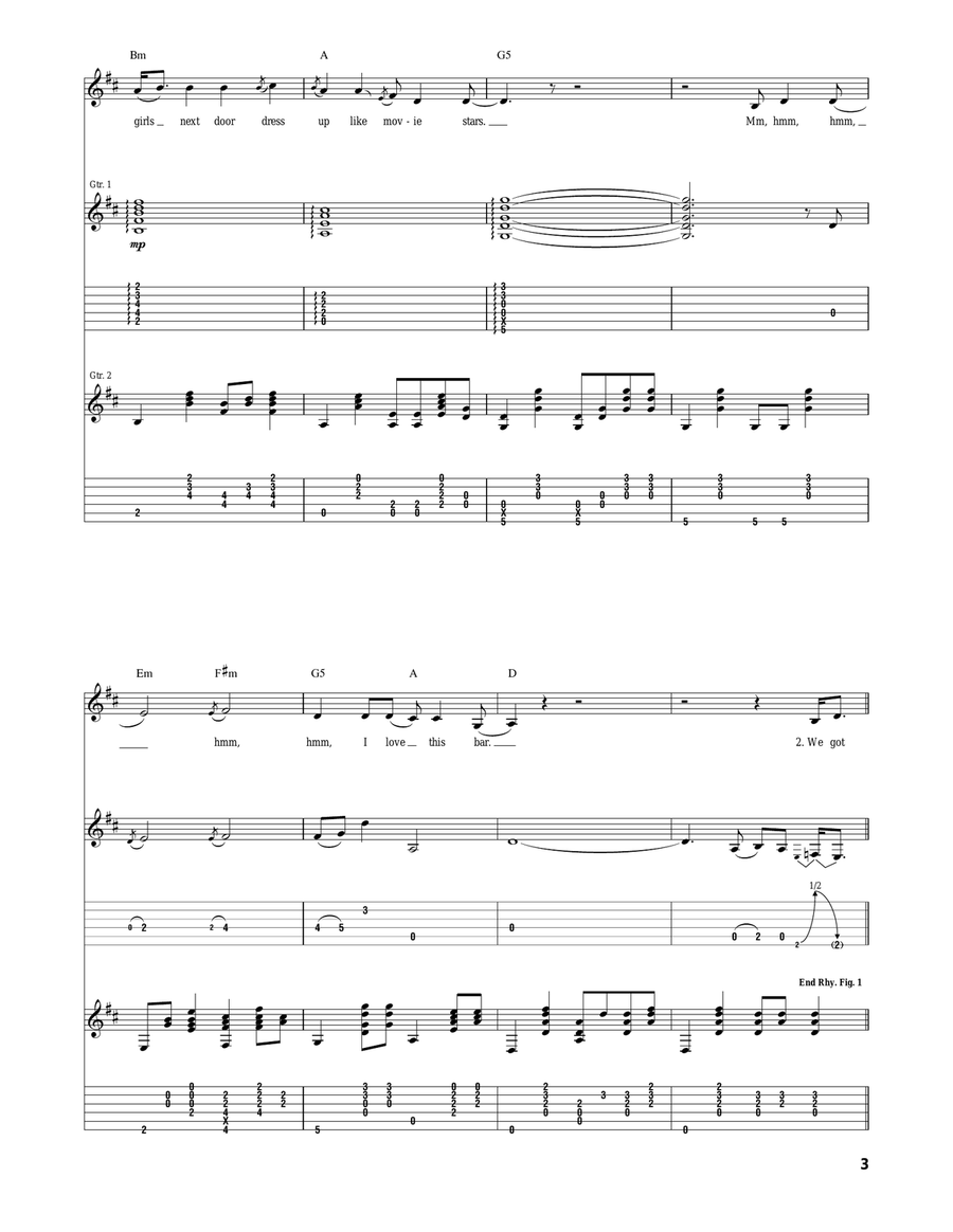 I Love This Bar I Love This Bar Acoustic Guitar scores gallery preview page 3