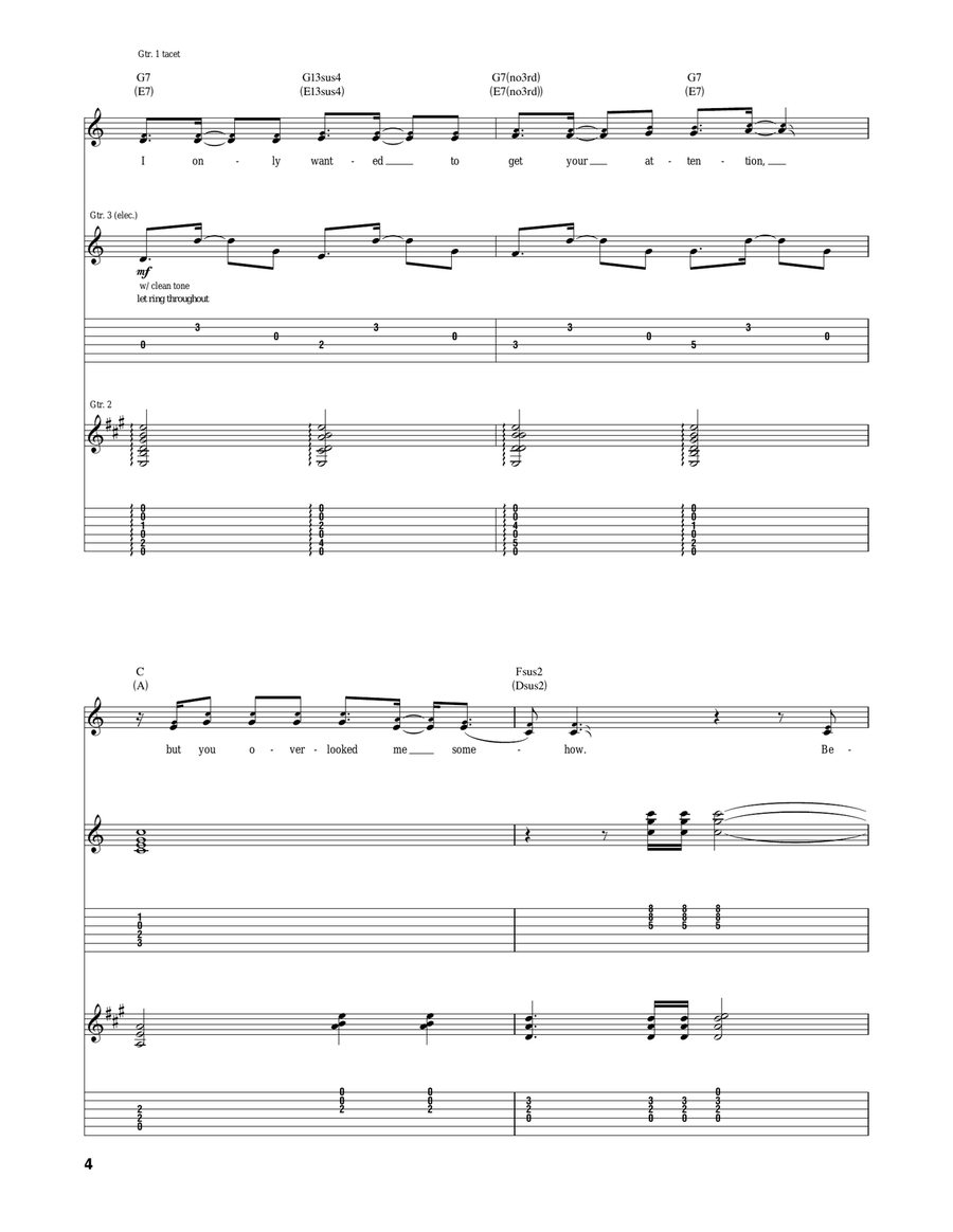 How Do You Like Me Now?! Acoustic Guitar scores gallery preview page 4