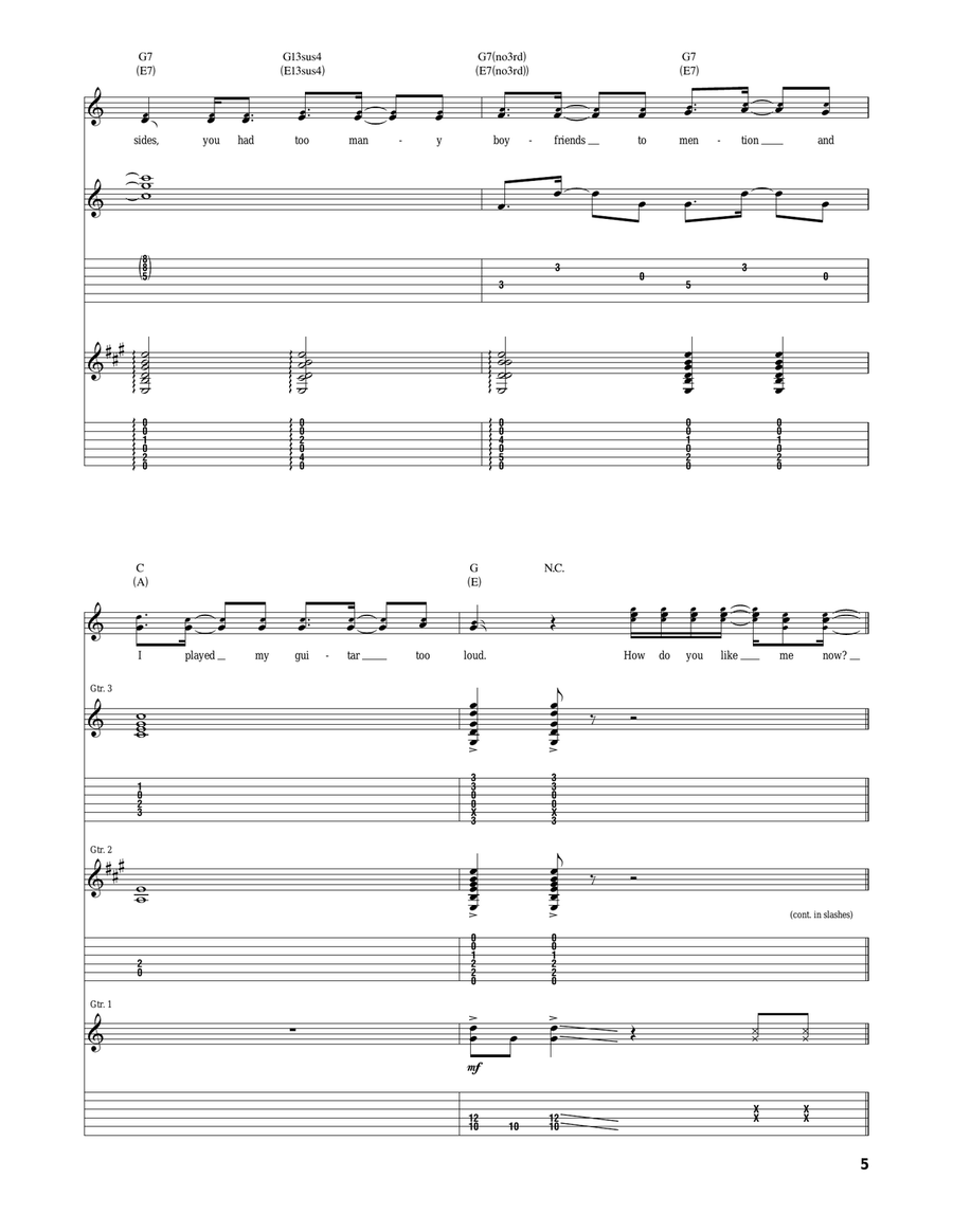 How Do You Like Me Now?! Acoustic Guitar scores gallery preview page 5