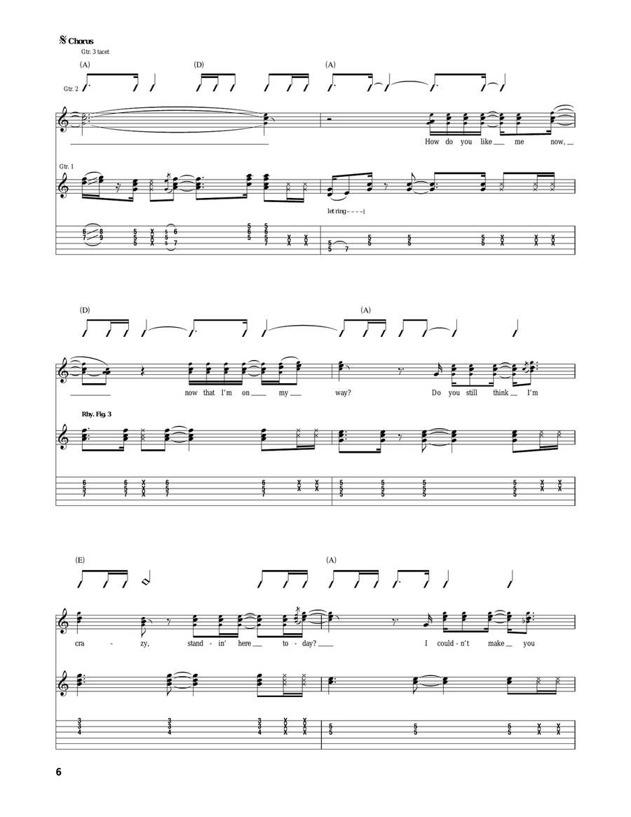 How Do You Like Me Now?! Acoustic Guitar scores gallery preview page 6