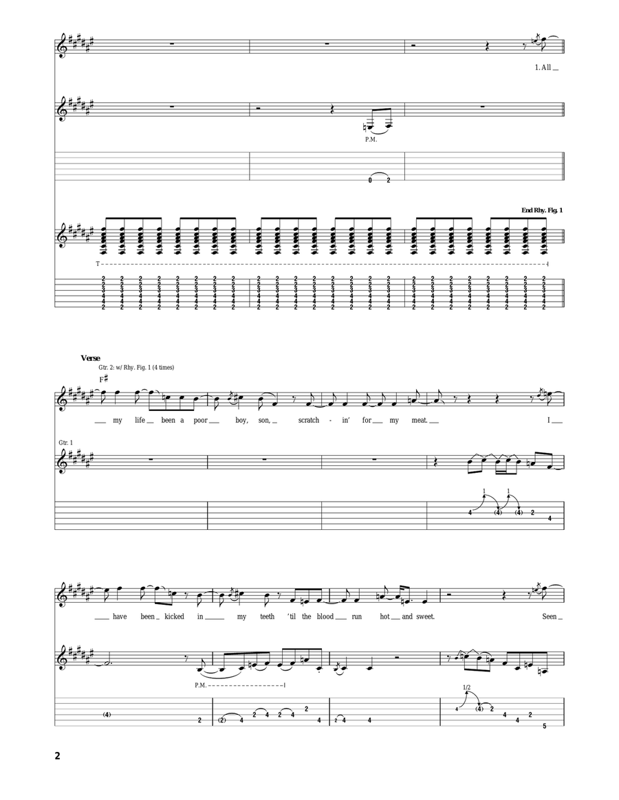 Henry Nearly Killed Me (It's A Shame) Acoustic Guitar scores gallery preview page 2