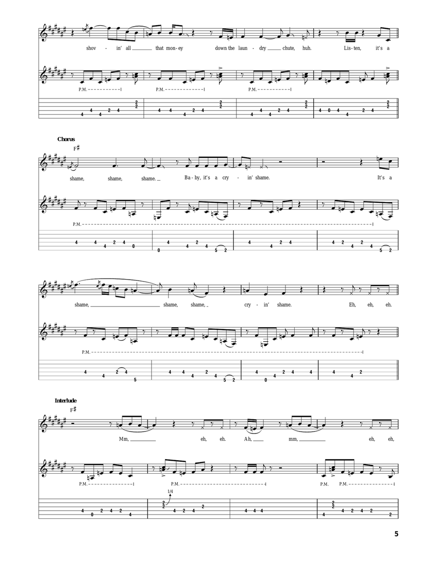 Henry Nearly Killed Me (It's A Shame) Acoustic Guitar scores gallery preview page 5