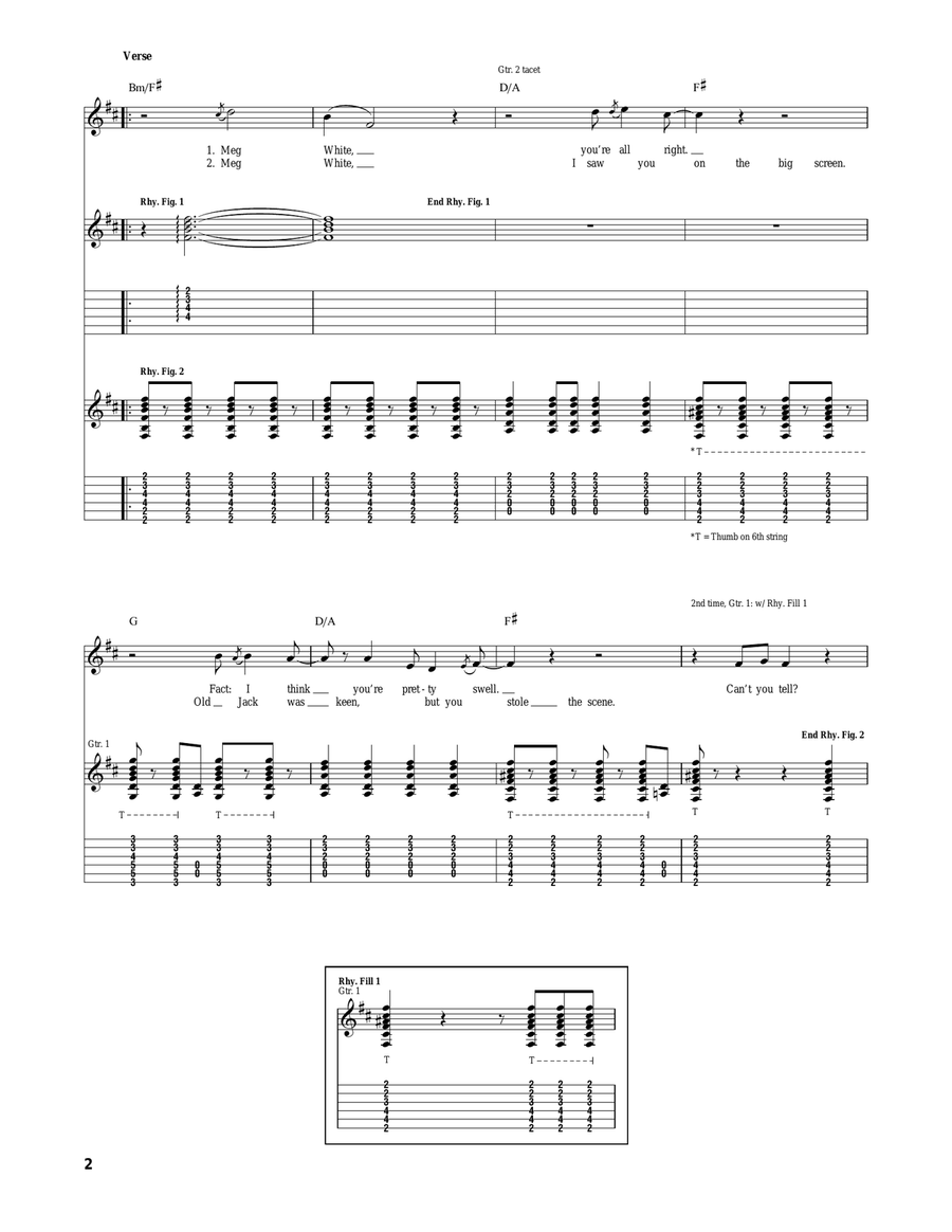 Meg White Meg White Acoustic Guitar scores gallery preview page 2