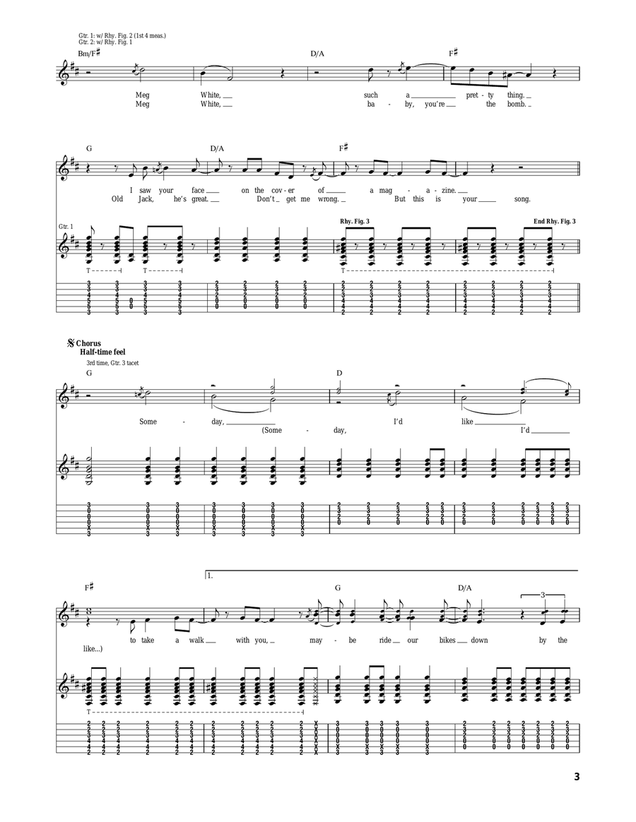 Meg White Meg White Acoustic Guitar scores gallery preview page 3