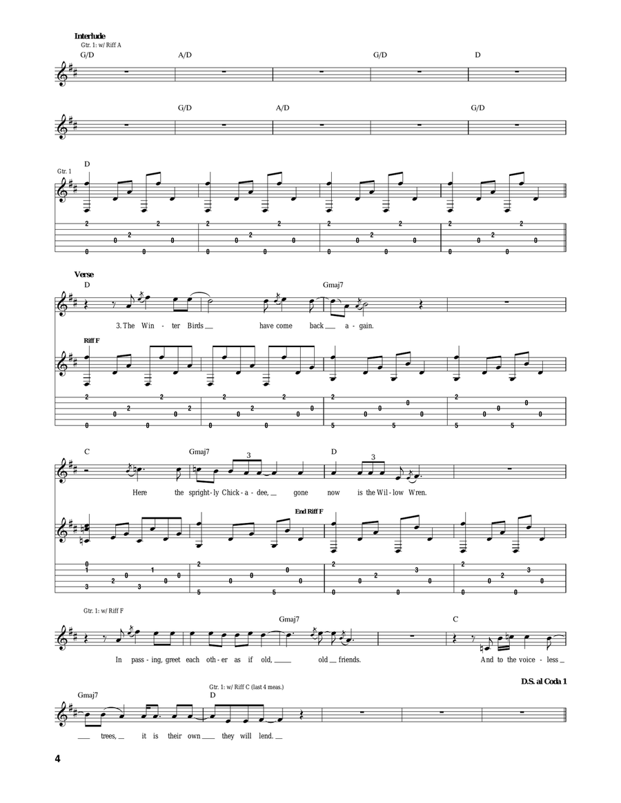 Winter Birds Winter Birds Acoustic Guitar scores gallery preview page 4