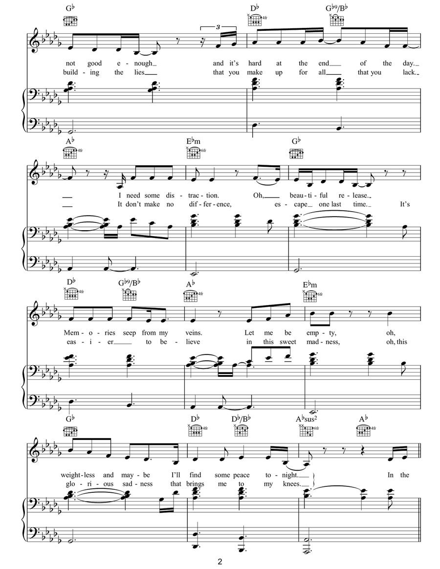 Angel Angel Piano, Vocal, Guitar scores gallery preview page 2