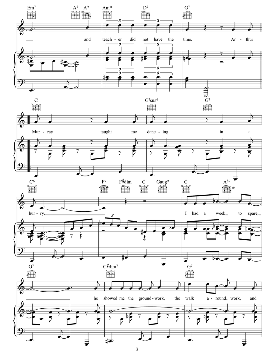 Arthur Murray Taught Me Dancing In A Hurry Guitar scores gallery preview page 3