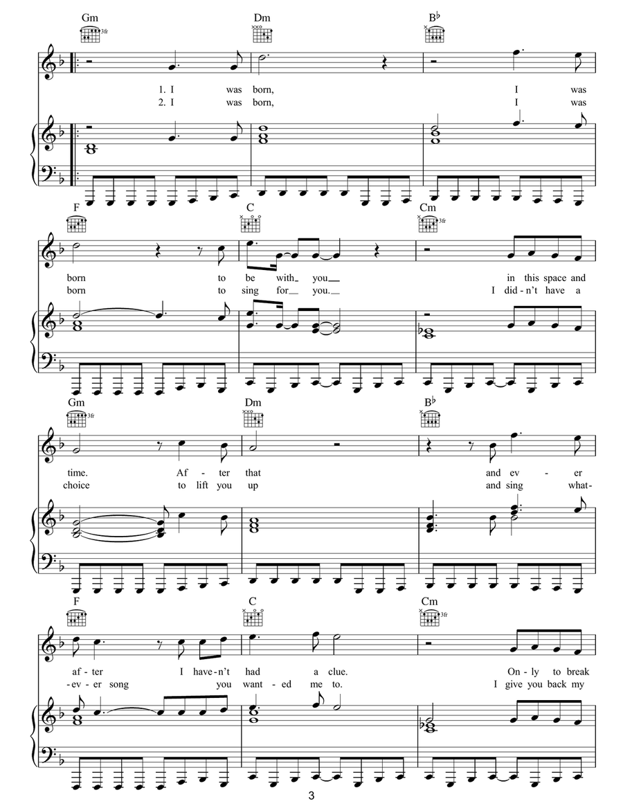 Magnificent Magnificent Piano, Vocal, Guitar scores gallery preview page 3