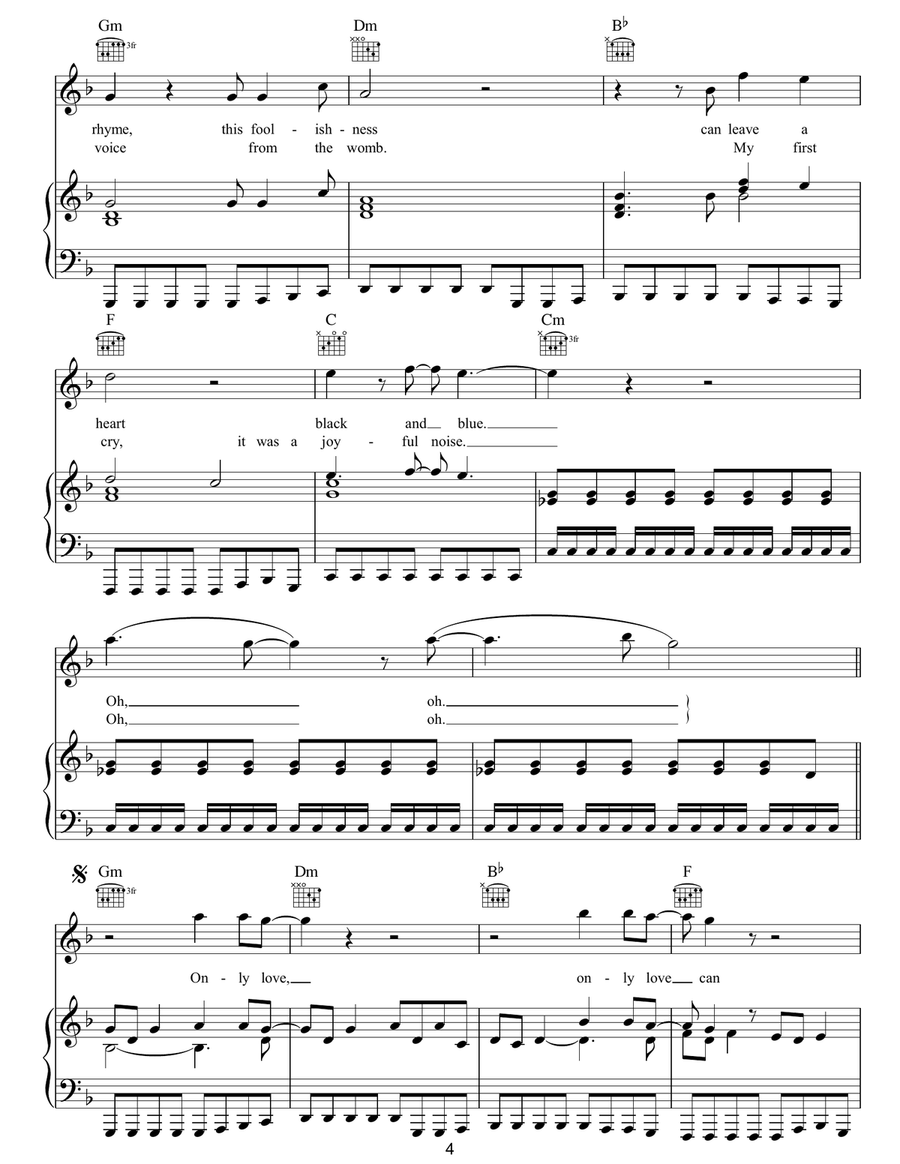 Magnificent Magnificent Piano, Vocal, Guitar scores gallery preview page 4
