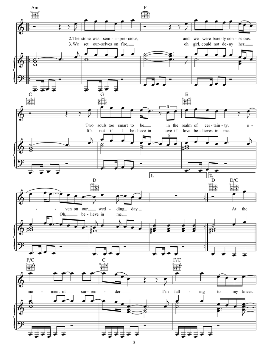 Moment Of Surrender Moment Of Surrender Piano, Vocal, Guitar scores gallery preview page 3