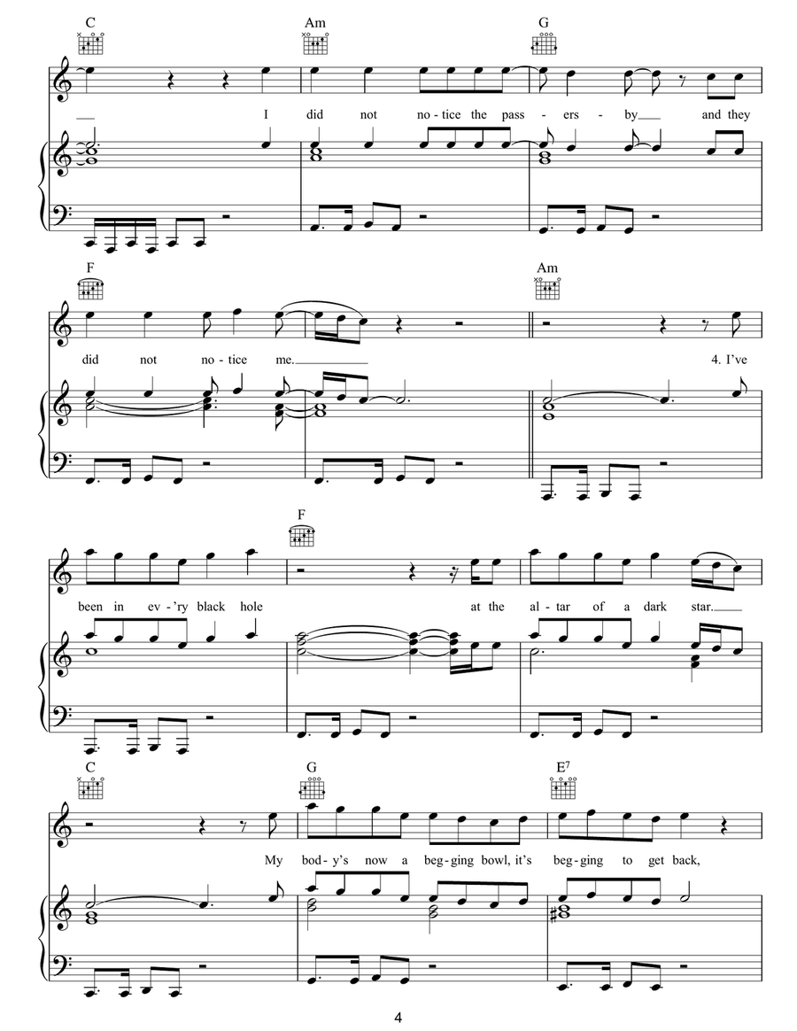 Moment Of Surrender Moment Of Surrender Piano, Vocal, Guitar scores gallery preview page 4