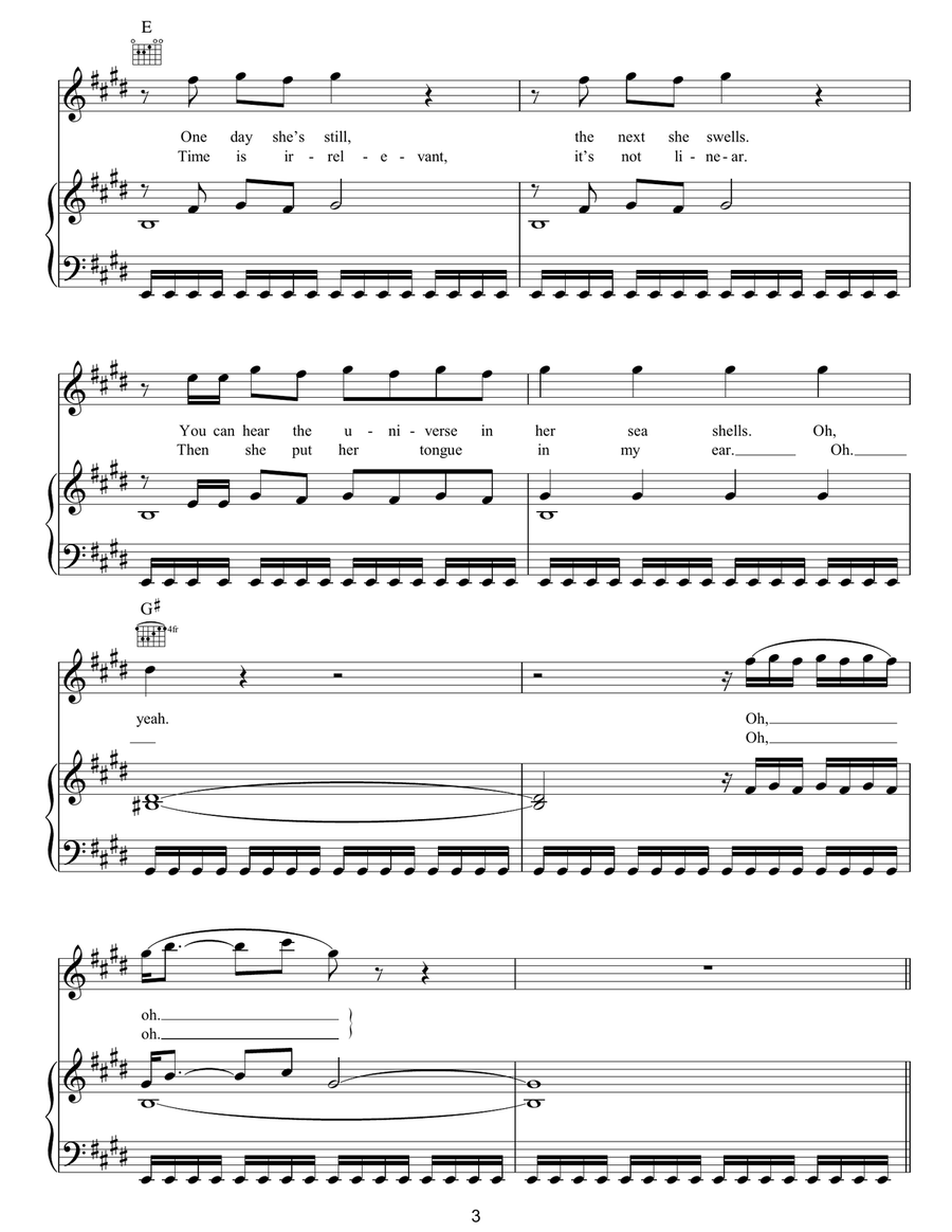 No Line On The Horizon No Line On The Horizon Piano, Vocal, Guitar scores gallery preview page 3