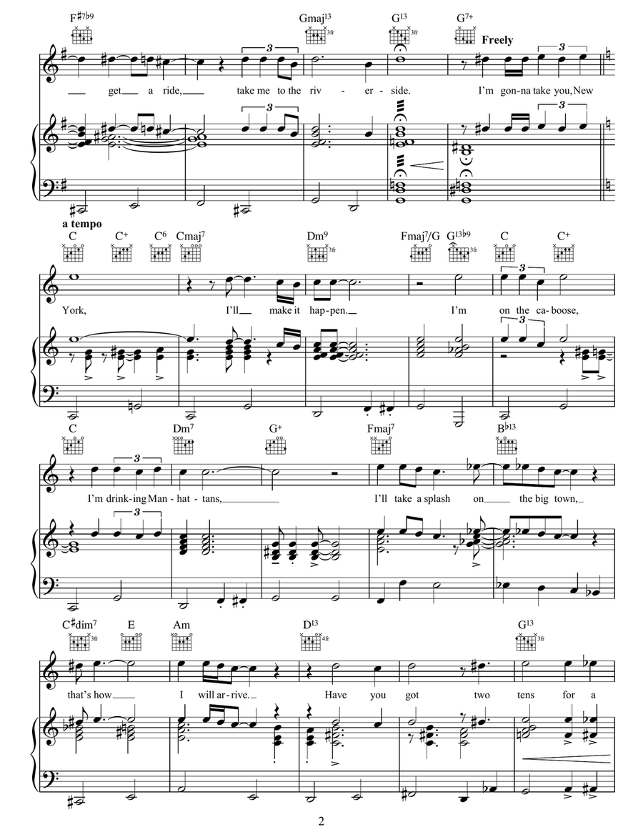 I'll Take New York I'll Take New York Piano, Vocal, Guitar scores gallery preview page 2