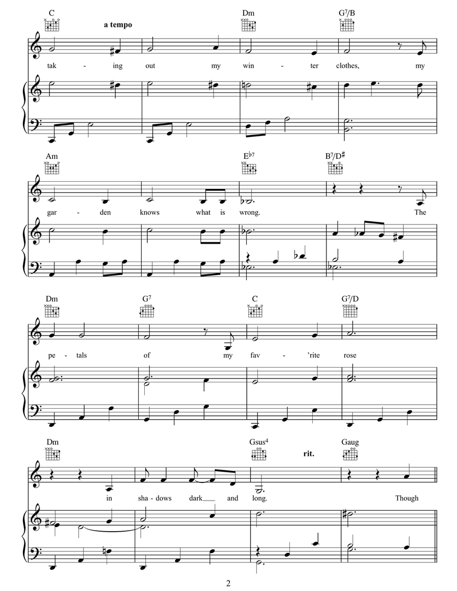 The Last Rose Of Summer The Last Rose Of Summer Piano, Vocal, Guitar scores gallery preview page 2