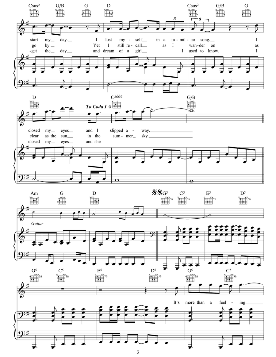 More Than A Feeling More Than A Feeling Acoustic Guitar scores gallery preview page 2