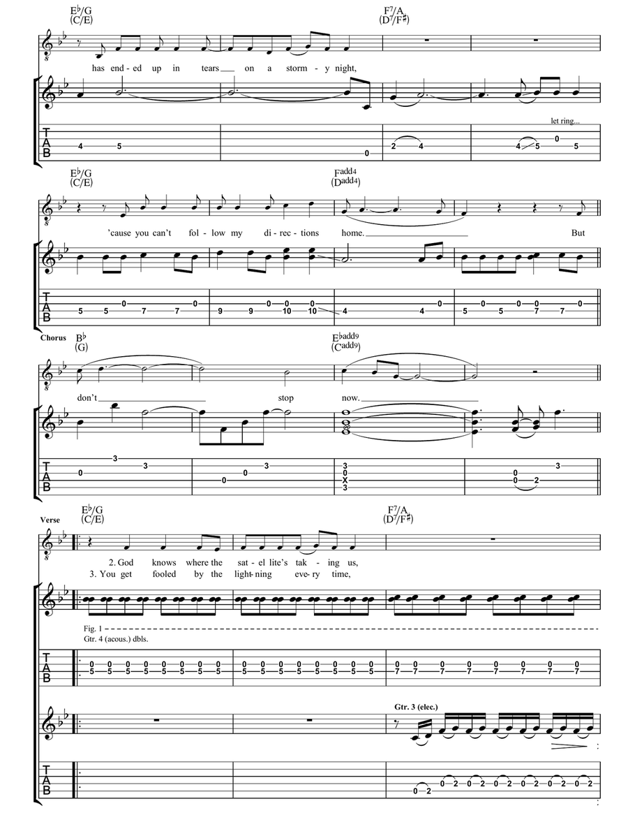 Don't Stop Now Don't Stop Now Acoustic Guitar scores gallery preview page 2