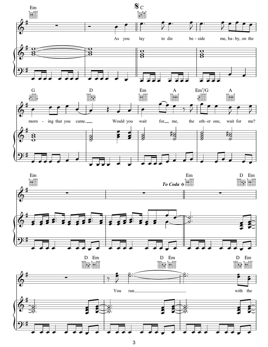 Your Protector Your Protector Piano, Vocal, Guitar scores gallery preview page 3