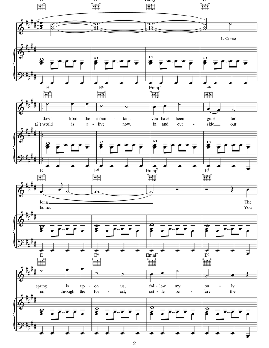 Ragged Wood Ragged Wood Piano, Vocal, Guitar scores gallery preview page 2