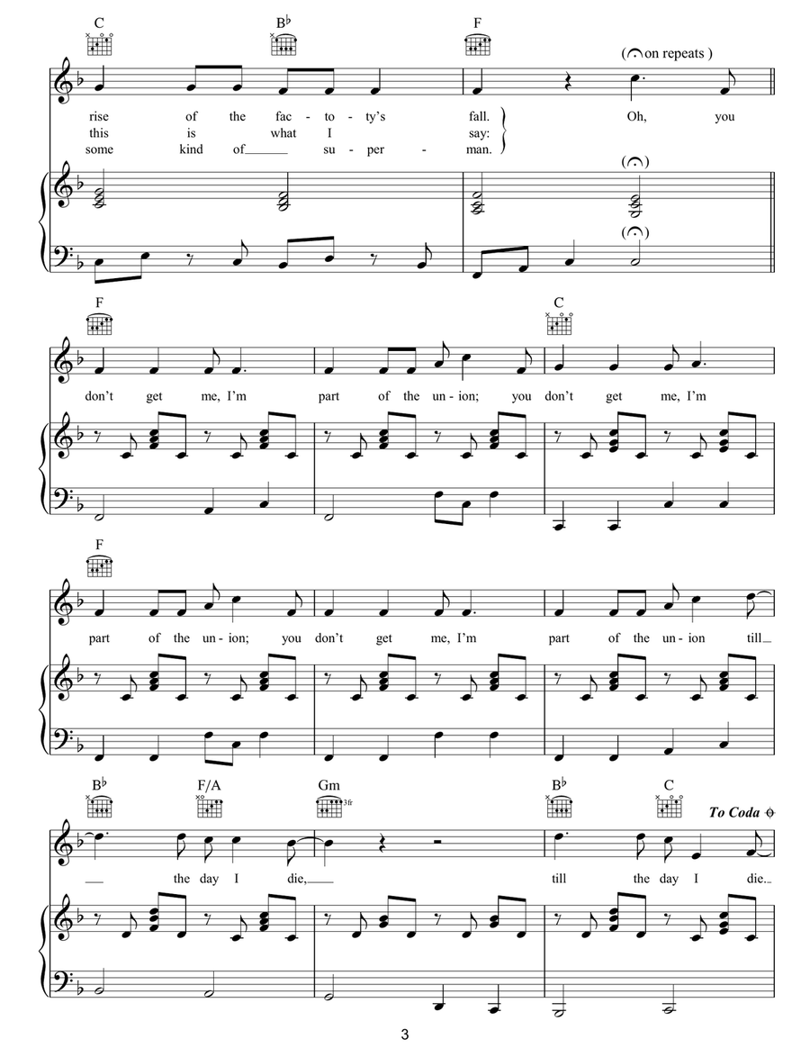 Part Of The Union Part Of The Union Acoustic Guitar scores gallery preview page 3