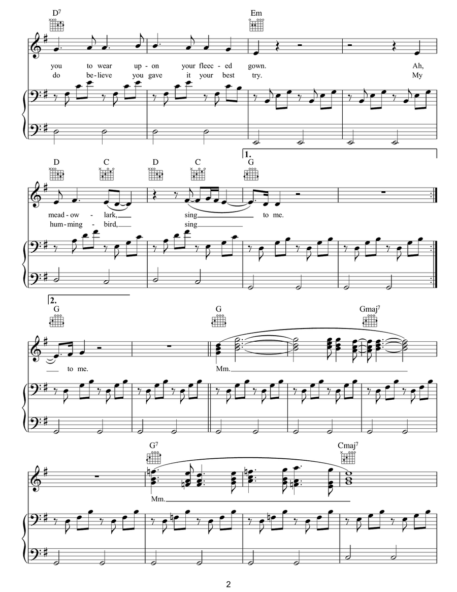 Meadowlarks Meadowlarks Piano, Vocal, Guitar scores gallery preview page 2