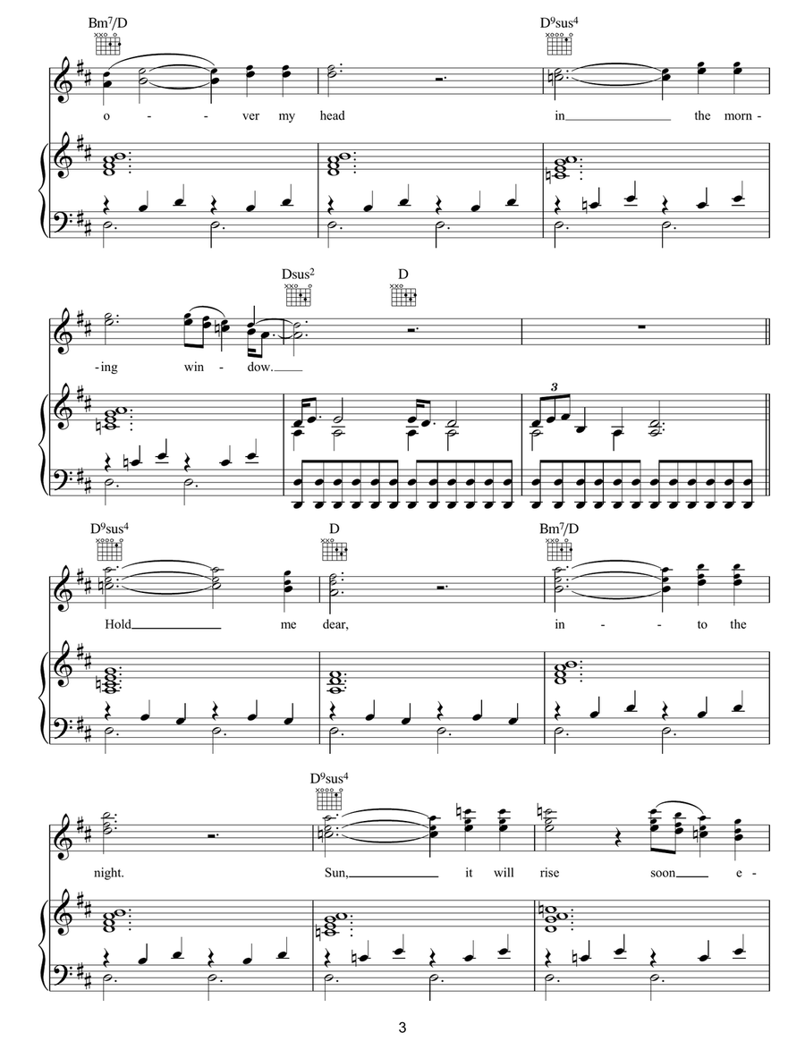 Sun It Rises Sun It Rises Piano, Vocal, Guitar scores gallery preview page 3
