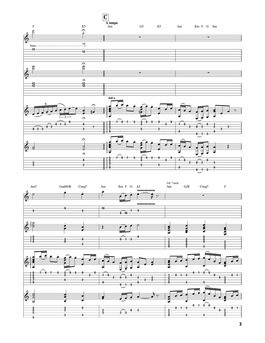 Pilgrim's Flight Pilgrim's Flight Acoustic Guitar scores gallery preview page 3
