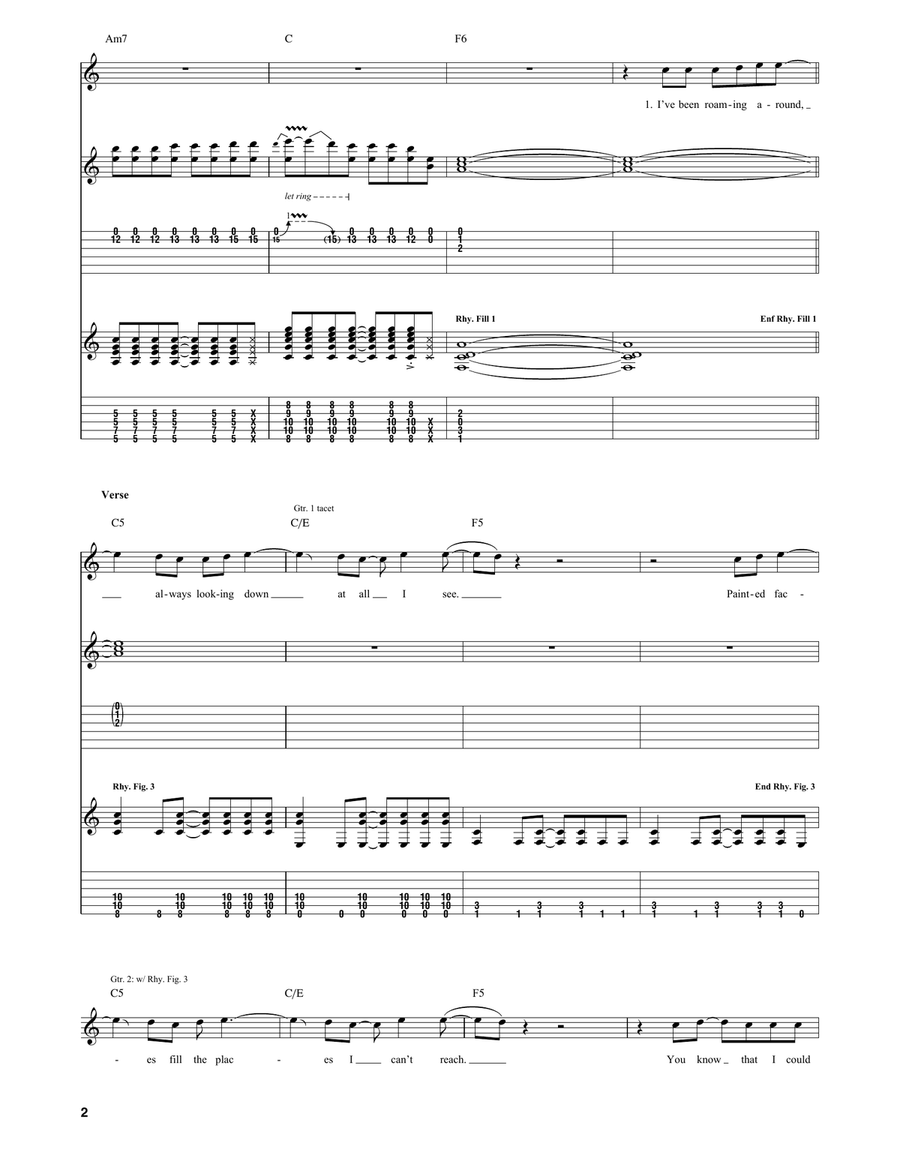 Use Somebody Use Somebody Acoustic Guitar scores gallery preview page 2