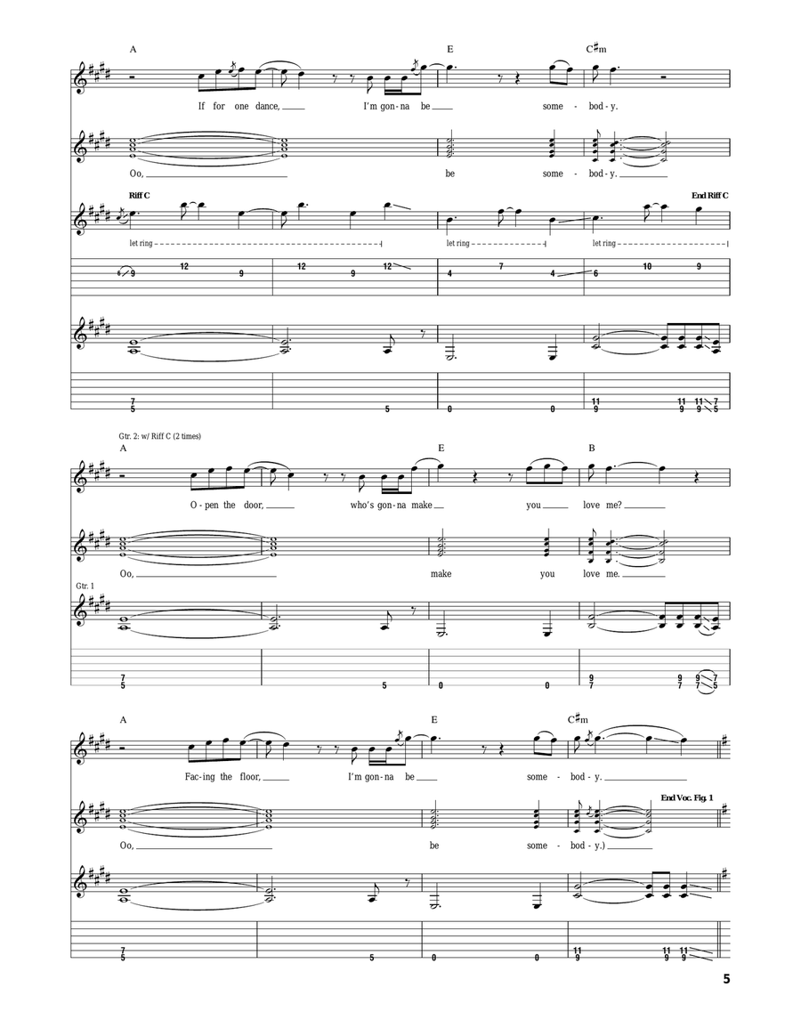 Be Somebody Be Somebody Acoustic Guitar scores gallery preview page 5