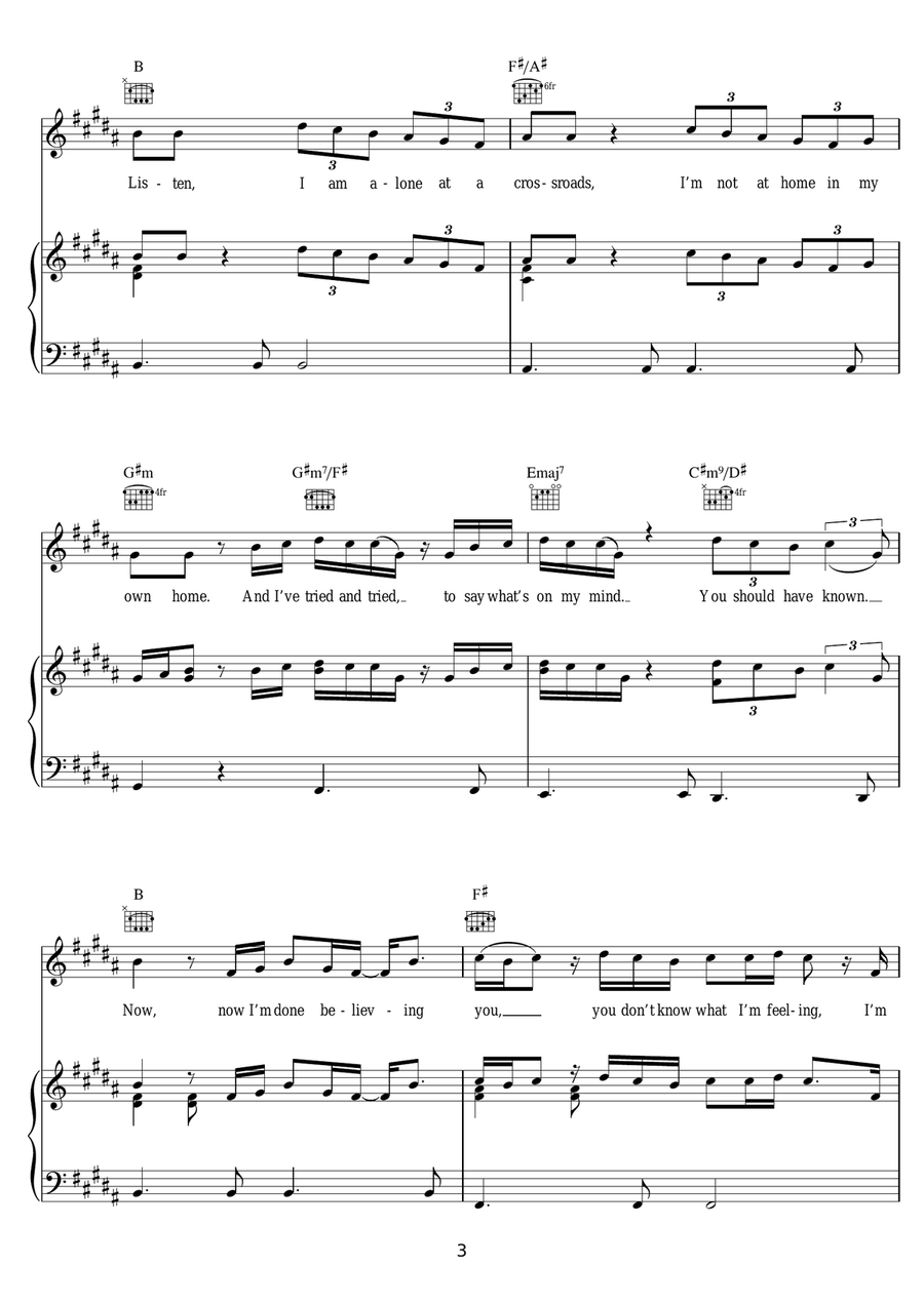 Listen (from Dreamgirls) Listen (from Dreamgirls) Piano, Vocal, Guitar scores gallery preview page 3