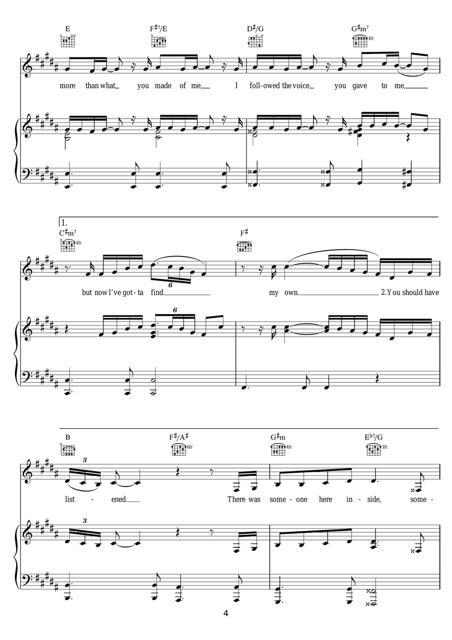 Listen (from Dreamgirls) Listen (from Dreamgirls) Piano, Vocal, Guitar scores gallery preview page 4