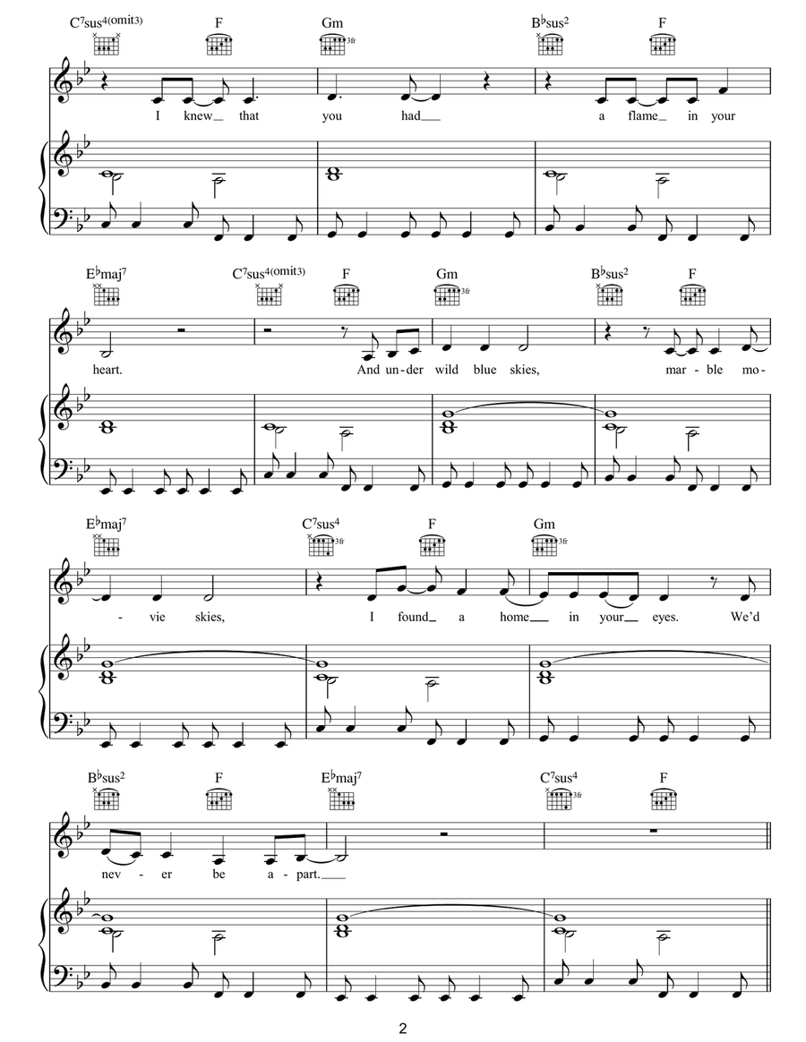 Daniel Daniel Piano, Vocal, Guitar scores gallery preview page 2